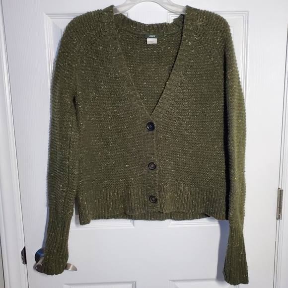 J. Crew Sweaters - J. Crew Green Chunky Mohair/Wool/Angora Rabbit Hair Cardigan